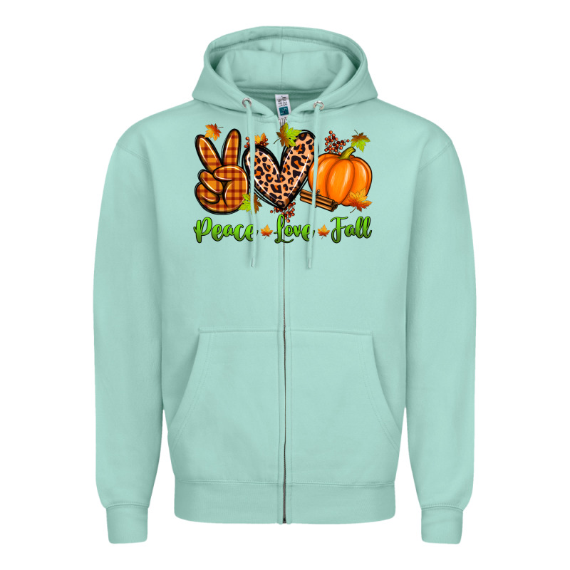 Peace Love Fall Zipper Hoodie by Zillion Design Studio | Teevron