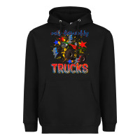 Black easily distracted by trucks Heavyweight Hoodie - AdoDesignShop