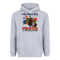 Heather Grey easily distracted by trucks Heavyweight Hoodie - AdoDesignShop