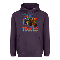 Plum easily distracted by trucks Heavyweight Hoodie - AdoDesignShop