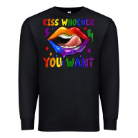 Black kiss whoever you want Premium Sweatshirt - JahusDesignShop