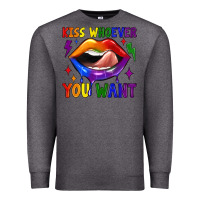 Charcoal Heather kiss whoever you want Premium Sweatshirt - JahusDesignShop