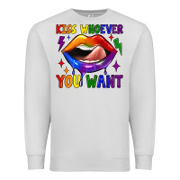 Dove Grey kiss whoever you want Premium Sweatshirt - JahusDesignShop