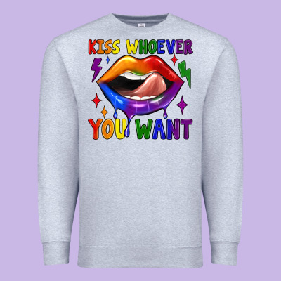 Kiss Whoever You Want Premium Sweatshirt Designed By Jahusdesignshop