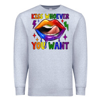 Heather Grey kiss whoever you want Premium Sweatshirt - JahusDesignShop