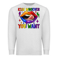 Oatmeal Heather kiss whoever you want Premium Sweatshirt - JahusDesignShop