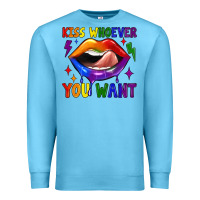Ocean Blue kiss whoever you want Premium Sweatshirt - JahusDesignShop