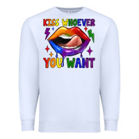 White kiss whoever you want Premium Sweatshirt - JahusDesignShop