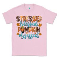 Bubblegum Pink stressed blessed pumpkin obsessed Classic Tee - Zillion Design Studio