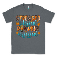 Charcoal Heather stressed blessed pumpkin obsessed Classic Tee - Zillion Design Studio