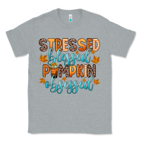 Heather Grey stressed blessed pumpkin obsessed Classic Tee - Zillion Design Studio