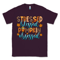 Plum stressed blessed pumpkin obsessed Classic Tee - Zillion Design Studio
