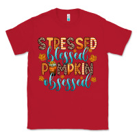 Red stressed blessed pumpkin obsessed Classic Tee - Zillion Design Studio