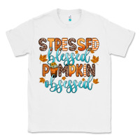 White stressed blessed pumpkin obsessed Classic Tee - Zillion Design Studio