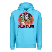Ocean Blue neon moon Premium Hoodie - MaliasSmallBusiness