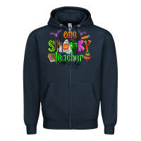 Navy one spooky teacher Zipper Hoodie - Zillion Design Studio