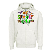 Oatmeal Heather one spooky teacher Zipper Hoodie - Zillion Design Studio