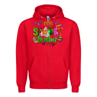 Red one spooky teacher Zipper Hoodie - Zillion Design Studio