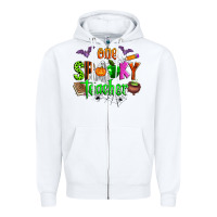 White one spooky teacher Zipper Hoodie - Zillion Design Studio
