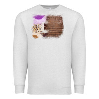 Oatmeal Heather Wood Cowhide Pattern Premium Sweatshirt - Bettercallsaul