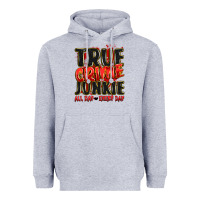 Heather Grey true crime junkie all day every day Heavyweight Hoodie - JahusDesignShop