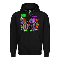 Black one spooky nurse Zipper Hoodie - Zillion Design Studio