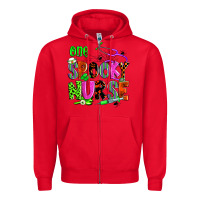 Red one spooky nurse Zipper Hoodie - Zillion Design Studio