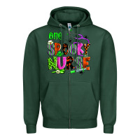 Sports Green one spooky nurse Zipper Hoodie - Zillion Design Studio