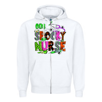 White one spooky nurse Zipper Hoodie - Zillion Design Studio