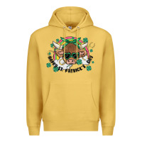 Antique Gold st. patrick's day highland cow Premium Hoodie - MaliasSmallBusiness