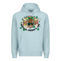 Blue Mist st. patrick's day highland cow Premium Hoodie - MaliasSmallBusiness