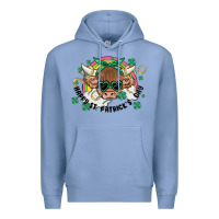 Colony Blue st. patrick's day highland cow Premium Hoodie - MaliasSmallBusiness