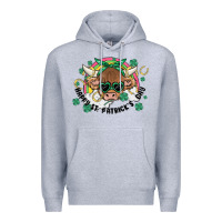 Heather Grey st. patrick's day highland cow Premium Hoodie - MaliasSmallBusiness