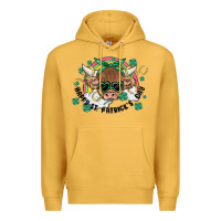 Mustard st. patrick's day highland cow Premium Hoodie - MaliasSmallBusiness