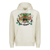 Oatmeal Heather st. patrick's day highland cow Premium Hoodie - MaliasSmallBusiness
