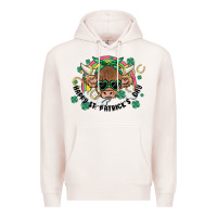 Pale Pink st. patrick's day highland cow Premium Hoodie - MaliasSmallBusiness