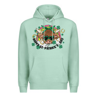 Seafoam st. patrick's day highland cow Premium Hoodie - MaliasSmallBusiness