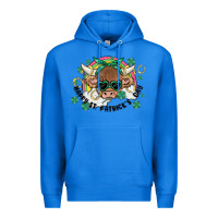 True Royal st. patrick's day highland cow Premium Hoodie - MaliasSmallBusiness
