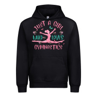 Black just a girl who loves gymnastics Urban Hoodie - MaliasSmallBusiness