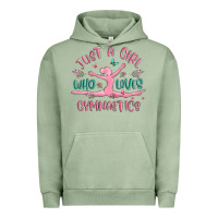Pigment Oil Green just a girl who loves gymnastics Urban Hoodie - MaliasSmallBusiness