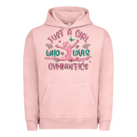Pigment Salmon just a girl who loves gymnastics Urban Hoodie - MaliasSmallBusiness