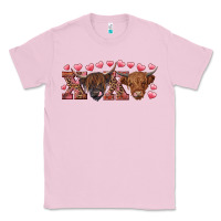 Bubblegum Pink xoxo highland cows Classic Tee - RanaPortraitStore