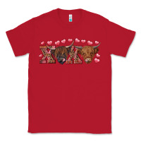 Red xoxo highland cows Classic Tee - RanaPortraitStore