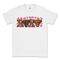 White xoxo highland cows Classic Tee - RanaPortraitStore