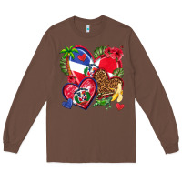Chestnut dominican republic  hearts Long Sleeve Tee - texasbilliewilder