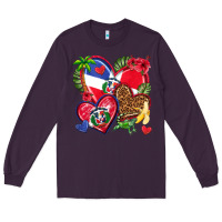 Plum dominican republic  hearts Long Sleeve Tee - texasbilliewilder