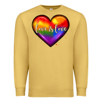 Antique Gold love is love heart Premium Sweatshirt - JahusDesignShop