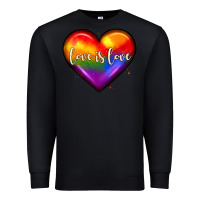 Black love is love heart Premium Sweatshirt - JahusDesignShop