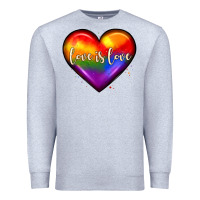 Heather Grey love is love heart Premium Sweatshirt - JahusDesignShop