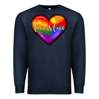 Navy love is love heart Premium Sweatshirt - JahusDesignShop